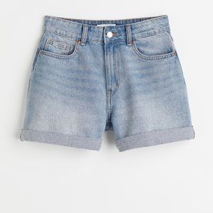 Mom High Rise Denim Shorts